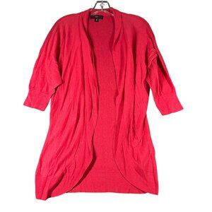 Mossimo‎ Womens Medium Pink Lightweight Open Front Cardigan 3/4 Sleeve Tunic